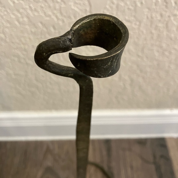 Vintage Wrought Iron Brutalist Style Candlestick Holders - Picture 3 of 10